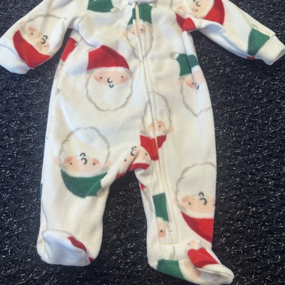 Carter’s Newborn Santa Christmas Fleece Footie Pajamas
